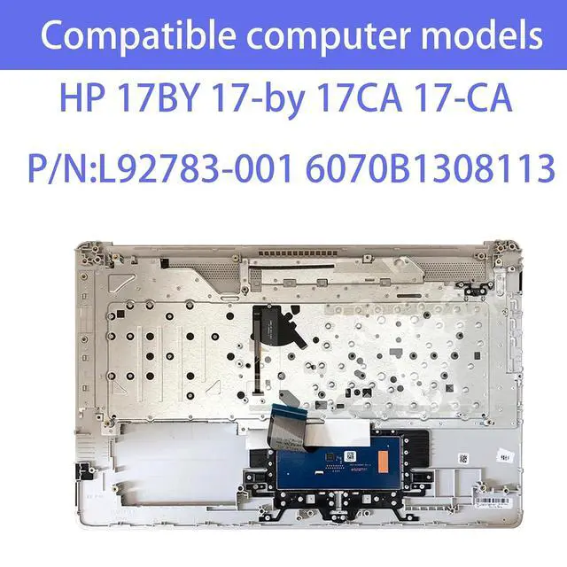 Alt view image 2 of 7 - Replacement for HP 17BY 17-by 17CA 17-CA Laptop Upper Top Cover Case Palmrest Backlit Keyboard Touchpad Assembly Part with ODD L92783-001 6070B1308113 Top Cover Sliver 2020 Year