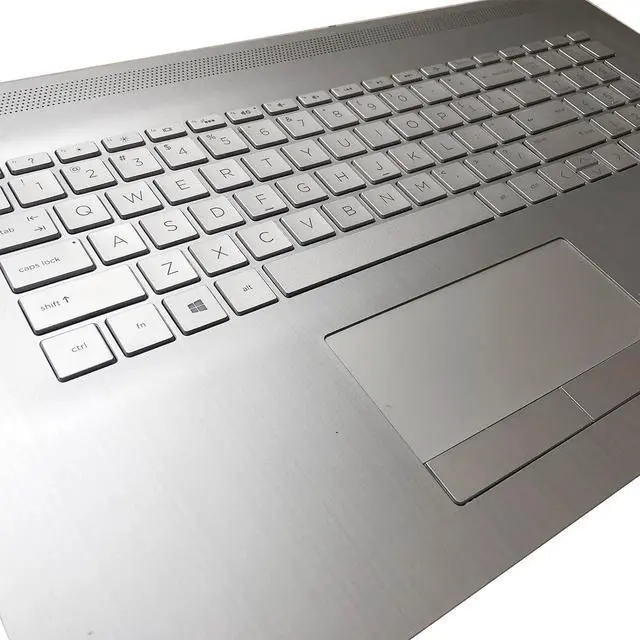 Alt view image 5 of 7 - Replacement for HP 17BY 17-by 17CA 17-CA Laptop Upper Top Cover Case Palmrest Backlit Keyboard Touchpad Assembly Part with ODD L92783-001 6070B1308113 Top Cover Sliver 2020 Year