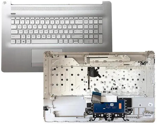 Alt view image 3 of 7 - L92783-001 6070B1308113 Replacement for HP 17BY 17-by 17CA 17-CA Laptop Upper case Palmrest Assembly with Backlit US Keyboard and Touchpad with ODD Sliver 2020 Year