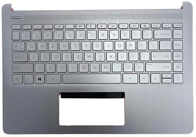 Main image of Replacement for Hp 14T-DQ200 14-DQ 14-FQ 14s-dq 14s-dr 14s-fq Laptop Upper Top Cover Case Palmrest Not-Backlit Keyboard Assembly Part L88200-001 Sliver