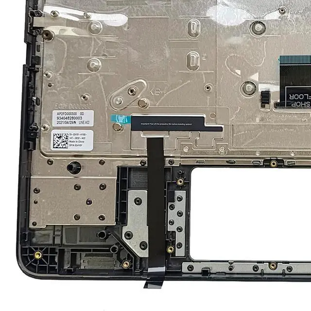 Alt view image 7 of 7 - 034Y6Y 34Y6Y Replacement for Dell Chromebook 3100 2in1 Laptop Upper case Palmrest Assembly Part with US Keyboard
