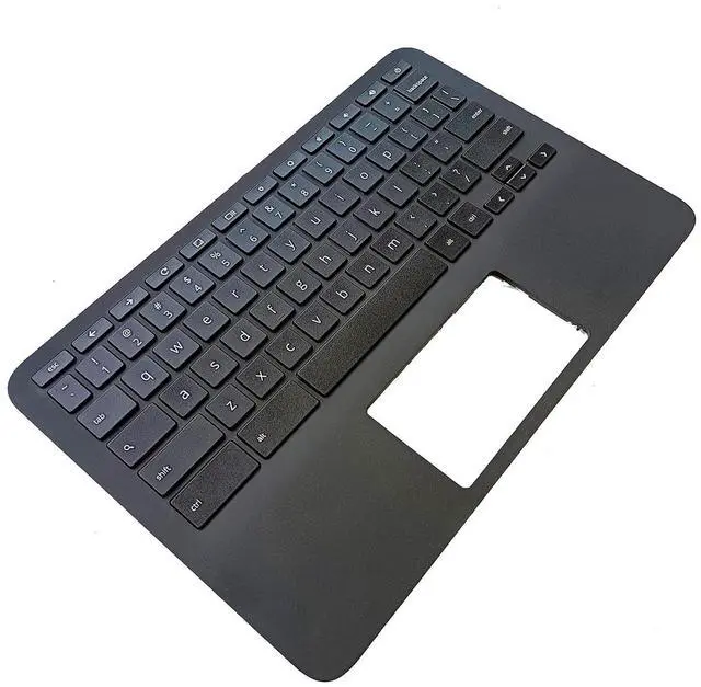 Alt view image 4 of 7 - M44258-001 Replacement for HP Chromebook 11MK G9 EE Laptop Top Cover Upper Case Palmrest Keyboard Assembly Part Black