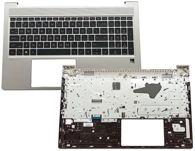 Main image of Replacement for HP ProBook 450 G8 455 G8 Laptop Upper Top Cover Case Palmrest Backlit Keyboard Assembly Part M21742-001 Silver