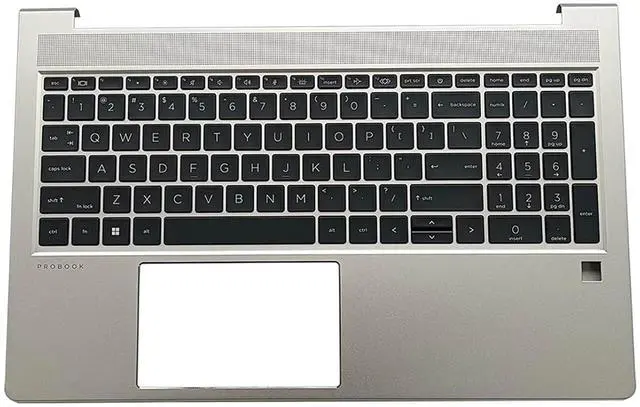 Alt view image 5 of 7 - Replacement for HP ProBook 450 G8 455 G8 Laptop Upper Top Cover Case Palmrest Backlit Keyboard Assembly Part M21742-001 Silver