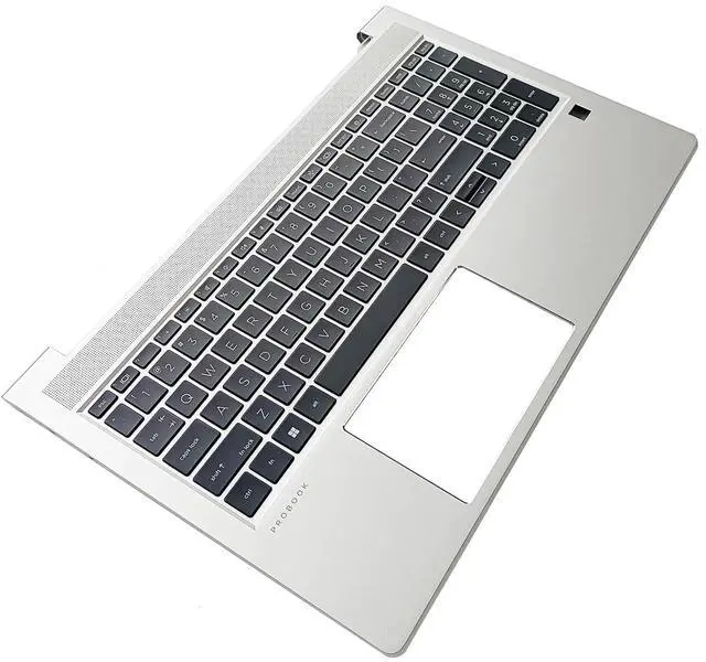 Alt view image 3 of 7 - Replacement for HP ProBook 450 G8 455 G8 Laptop Upper Top Cover Case Palmrest Backlit Keyboard Assembly Part M21742-001 Silver