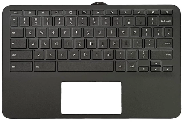 Alt view image 2 of 7 - Replacement for HP Chromebook 11 G9 EE Laptop Palmrest Assembly with US Keyboard M47382-001