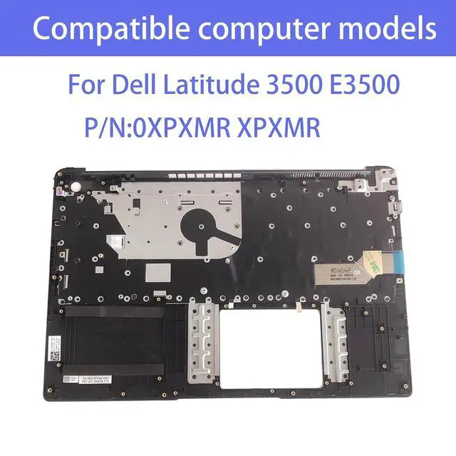Alt view image 2 of 7 - Replacement for Dell Latitude 3500 E3500 Laptop Upper Top Cover Case Palmrest Not-Backlit Keyboard Assembly Part 0XPXMR XPXMR Black