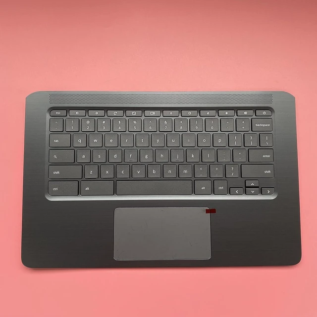 Alt view image 3 of 7 - for HP Chromebook 14 G5 Upper Palmrest Case with Keyboard Trackpad L14354-001 L14355-001