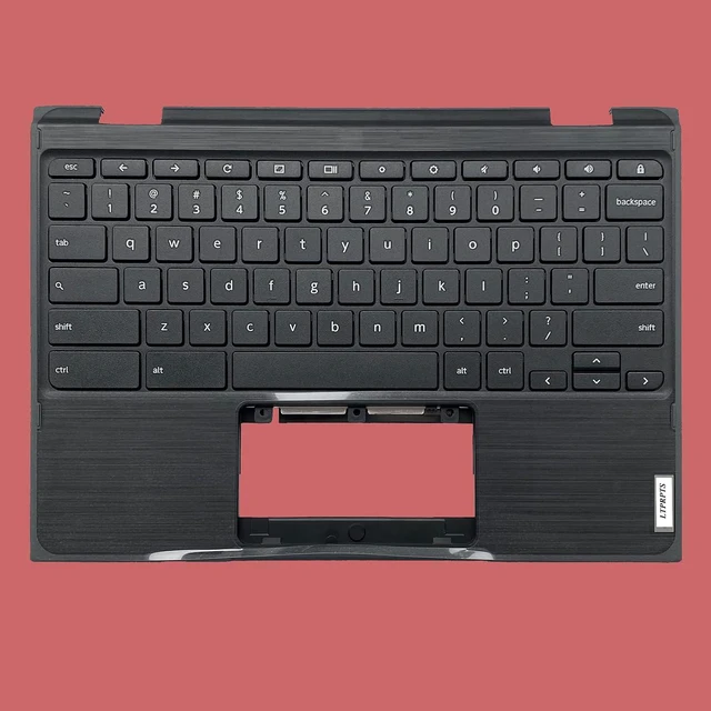 Alt view image 5 of 7 - Replacement Laptop Upper Case Palmrest Non-Backlit Keyboard Assembly Part for Lenovo 300E Chromebook 2nd Gen AST 82CE 5CB0Z21541 Black