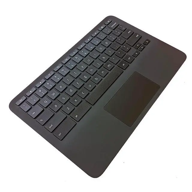 Alt view image 6 of 7 - M44258-001 Replacement for HP Chromebook 11MK G9 EE Laptop Upper case Palmrest Assembly Part with US Keyboard and Touchpad Black