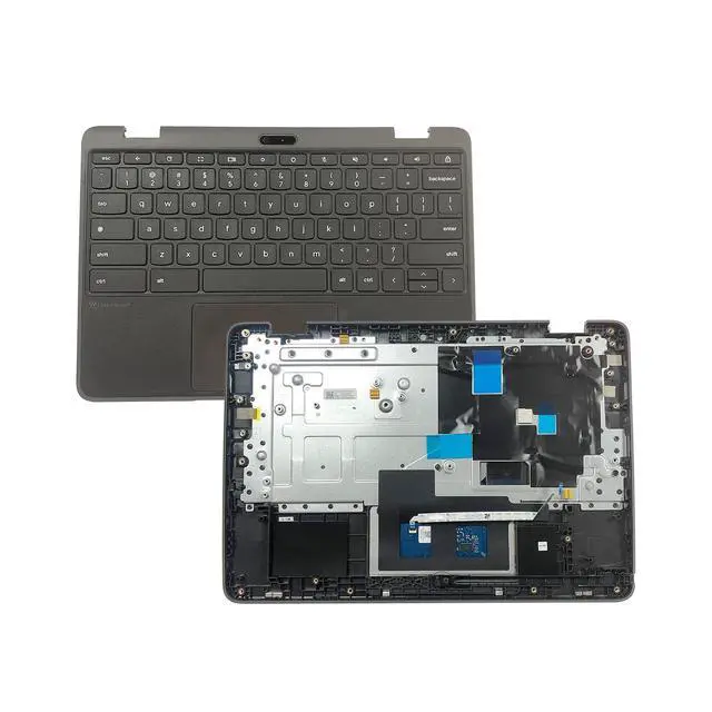 Alt view image 3 of 7 - Replacement for Lenovo Chromebook 300E Yoga Gen4 (WFC) Laptop Upper Top Cover Case Palmrest US Keyboard Touchpad Assembly Part 5M11H62894 Gray