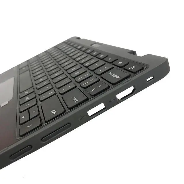 Alt view image 6 of 7 - Replacement for Lenovo Chromebook 300E Yoga Gen4 (WFC) Laptop Upper Top Cover Case Palmrest US Keyboard Touchpad Assembly Part 5M11H62894 Gray