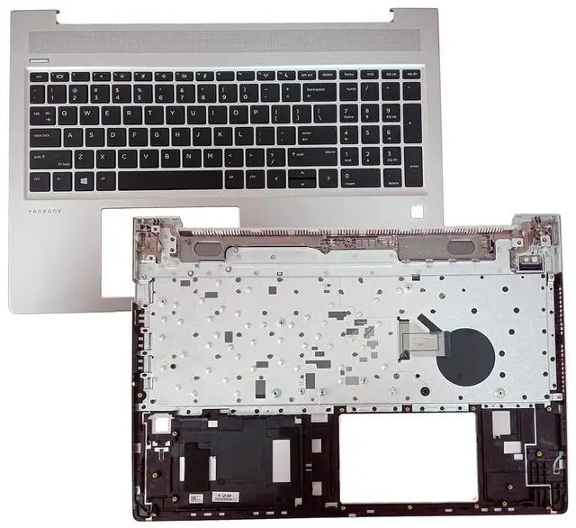Main image of L45091-001 Replacement for HP Probook 450 455R G6 450 455 G7 Laptop Upper case Palmrest Assembly Part with Non-Backlit US Keyboard Silver