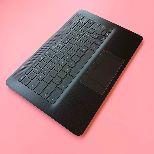 Alt view image 3 of 7 - Replacement Laptop Upper Case Palmrest Non-Keyboard Touchpad Assembly Part for HP Chromebook 14 G7 CB E 14 G7 M47207-001 Black