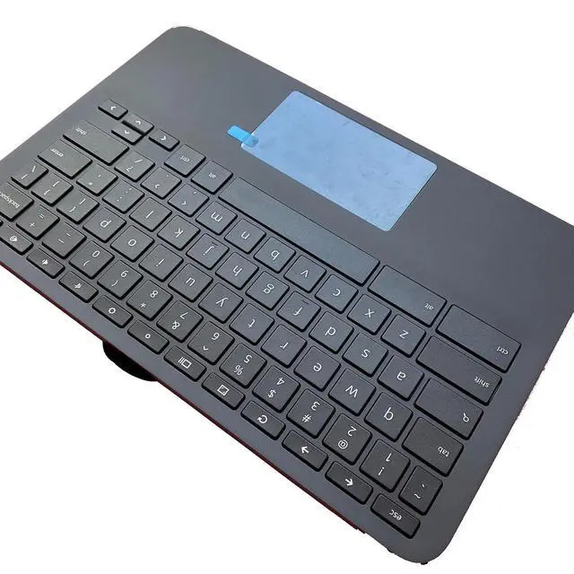 Alt view image 6 of 7 - Replacement for HP Chromebook 11A G8 EE Laptop Upper Top Cover Case Palmrest Keyboard Touchpad Assembly Part L92832-001