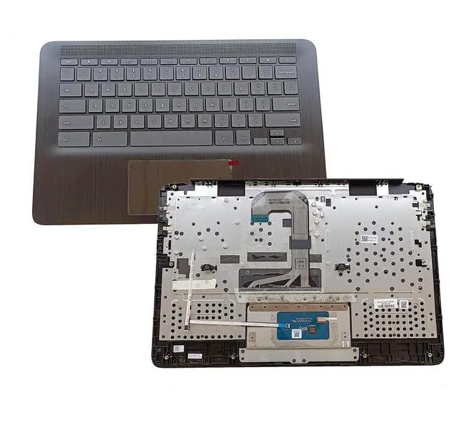 Main image of M47207-001 Replacement for HP Chromebook 14 G7 CB E 14 G7 CElN4500 Laptop Upper case Palmrest Assembly with Non-Backlit US Keyboard and Touchpad Black