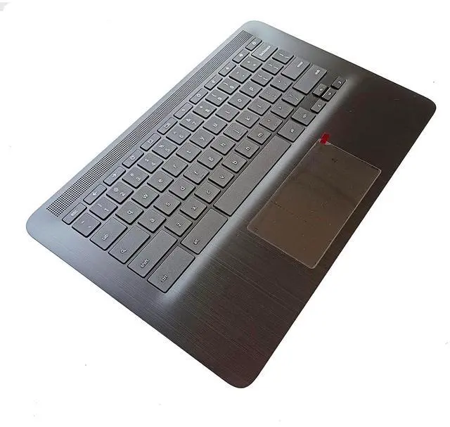 Alt view image 2 of 7 - Replacement for HP Chromebook 14 G7 CB E 14 G7 CElN4500 Laptop Upper Top Cover Case Palmrest Not-Backlit Keyboard Touchpad Assembly Part M47207-001 Black