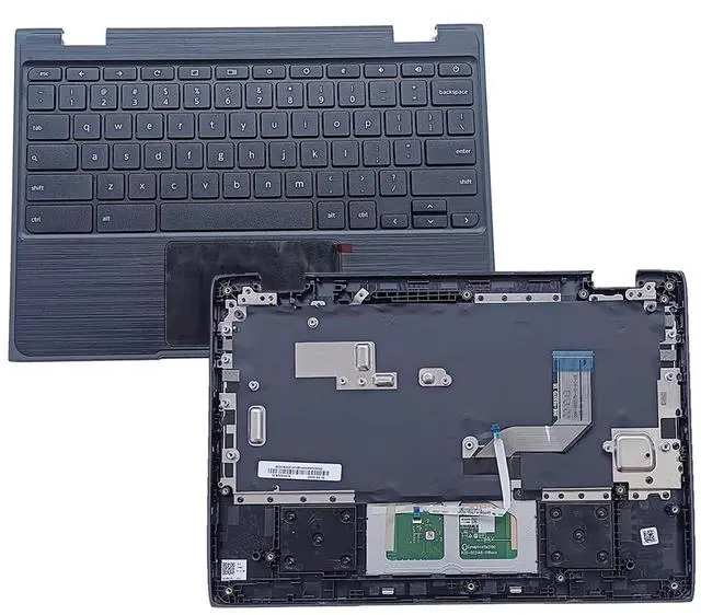 Main image of 5CB0Z21474 Replacement for Lenovo 100e Chromebook 2nd Gen AST 82CD Laptop Upper case Palmrest Assembly with Non-Backlit US Keyboard and Touchpad Black