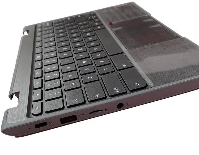 Alt view image 6 of 7 - Replacement for Lenovo 100e Chromebook 2nd Gen AST 82CD Laptop Upper Top Cover Case Palmrest Not-Backlight Keyboard Touchpad Assembly Part 5CB0Z21474 Black