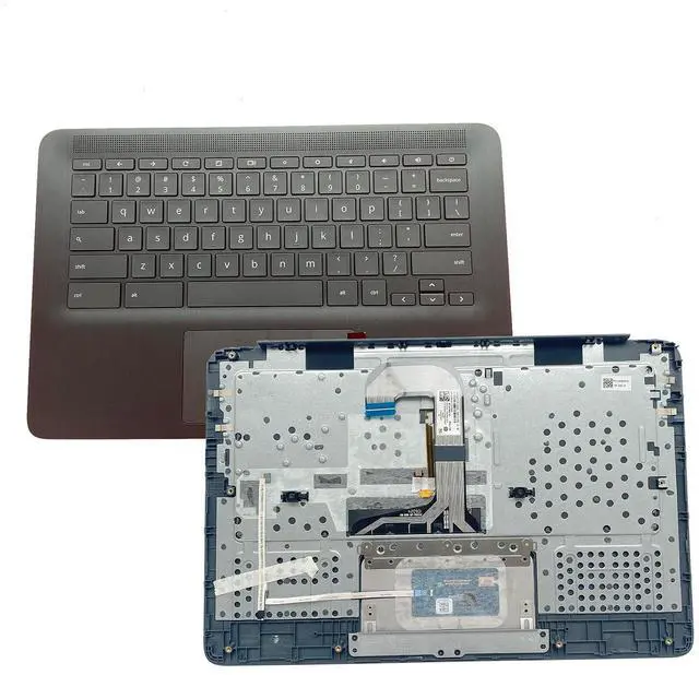 Main image of L90460-001 Replacement for HP Chromebook 14 G6 CB14 G6 Laptop Upper Top Cover Case Palmrest Backlit US Keyboard Touchpad Assembly Part Black
