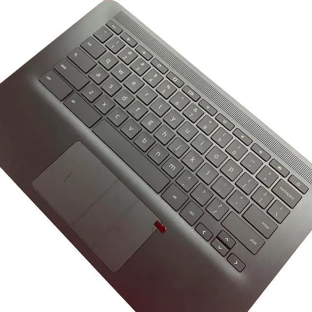 Alt view image 5 of 7 - Replacement for HP Chromebook 14 G6 CB14 G6 Laptop Upper Top Cover Case Palmrest Backlit Keyboard Touchpad Assembly Part L90460-001 Black