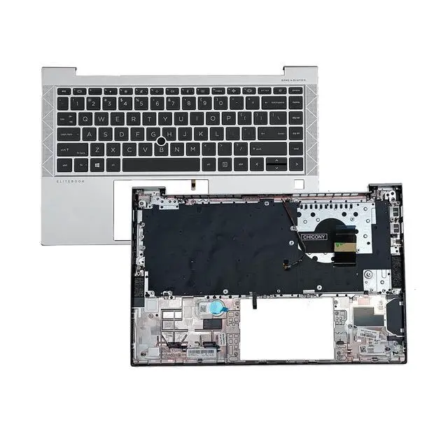 Alt view image 2 of 7 - M07090-001 M36312-001 Replacement for HP Elitebook 840 G7 840 G8 Laptop Upper Top Cover Case Palmrest Backlit US Keyboard Assembly Part Silver