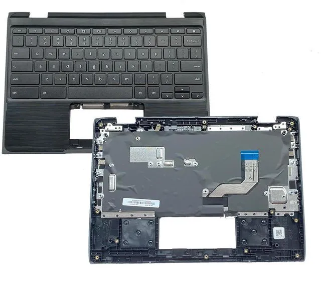 Main image of Replacement for Lenovo 300e Chromebook 2nd Gen AST 82CE Laptop Upper Top Cover Case Palmrest Non-Backlight Keyboard Assembly Part Not-Camera 5CB0Z21541 Black
