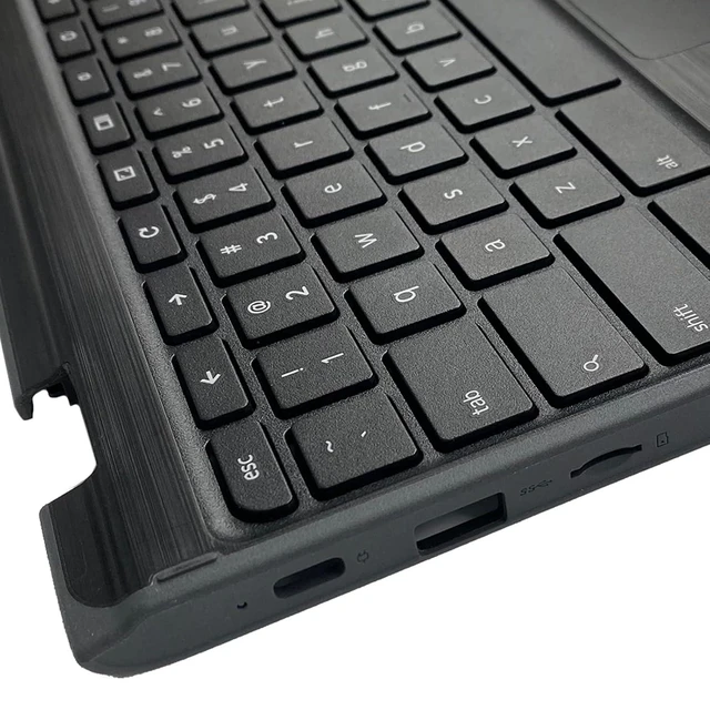 Alt view image 6 of 7 - Replacement for Lenovo 300e Chromebook 2nd Gen AST 82CE Laptop Upper Top Cover Case Palmrest Non-Backlight Keyboard Touchpad Assembly Part Not-Camera 5CB0Z21541 Black