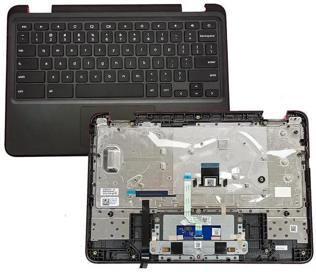 Main image of 9X8D7 09X8D7 Replacement for Dell Chromebook 11 3100 Laptop Upper case Palmrest Assembly Part with Non-Backlit US Keyboard and Touchpad
