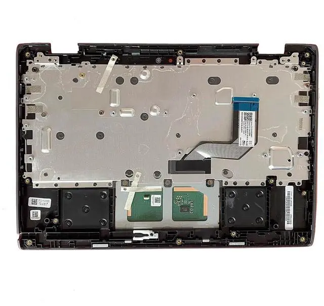 Alt view image 2 of 7 - Replacement for Lenovo Chromebook 500E 2th Laptop Upper Top Cover Case Palmrest Not-Backlit Keyboard Touchpad Assembly Part 5CB0T79601 Black