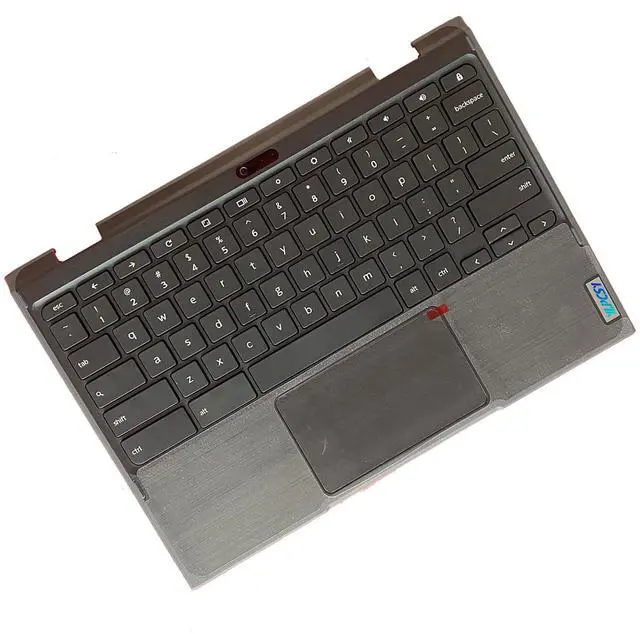 Alt view image 5 of 7 - Replacement for Lenovo Chromebook 500E 2th Laptop Upper Top Cover Case Palmrest Not-Backlit Keyboard Touchpad Assembly Part 5CB0T79601 Black