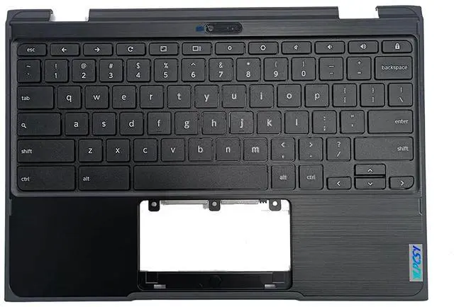 Main image of Replacement for Lenovo Chromebook 500E 2th Laptop Upper Top Cover Case Palmrest Not-Backlit Keyboard Assembly Part 5CB0T79601 Black