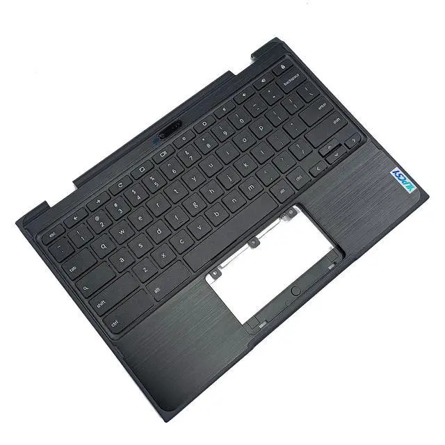 Alt view image 4 of 7 - Replacement for Lenovo Chromebook 500E 2th Laptop Upper Top Cover Case Palmrest Not-Backlit Keyboard Assembly Part 5CB0T79601 Black