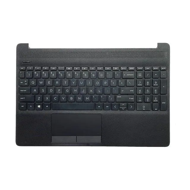 Alt view image 2 of 7 - L94460-001 Replacement for HP 15S DU/DY/DW Laptop Upper case Palmrest Assembly Part with Non-Backlit US Keyboard and Touchpad Black