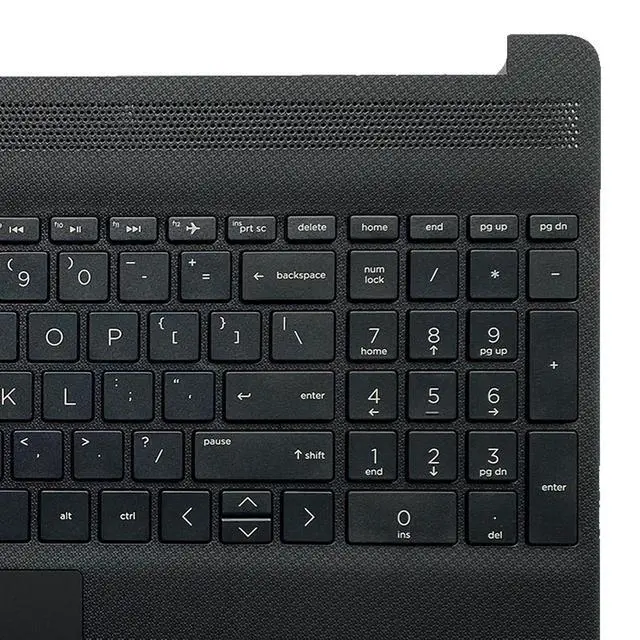 Alt view image 7 of 7 - L94460-001 Replacement for HP 15S DU/DY/DW Laptop Upper case Palmrest Assembly Part with Non-Backlit US Keyboard and Touchpad Black