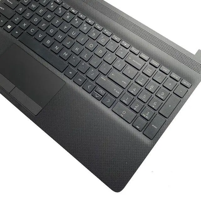 Alt view image 6 of 7 - L94460-001 Replacement for HP 15S DU/DY/DW Laptop Upper case Palmrest Assembly Part with Non-Backlit US Keyboard and Touchpad Black