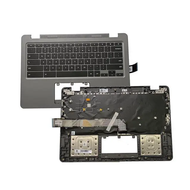 Alt view image 5 of 7 - Replacement for Lenovo 14e Chromebook Gen 2 82M1 82M2 Laptop Upper Top Cover Case Palmrest Not-Backlit US Keyboard Assembly Part 5M11C89153