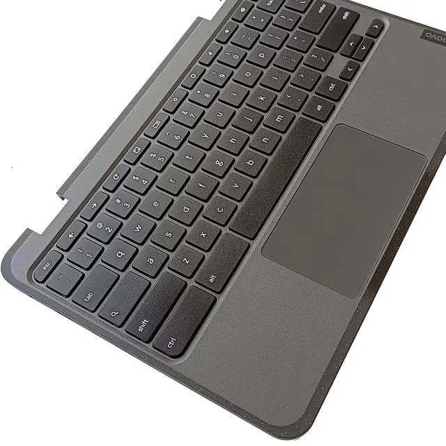 Alt view image 6 of 7 - 5M11H52901 Replacement for Lenovo 100E Chromebook Gen 3 Laptop Upper case Palmrest Assembly with Non-Backlit US Keyboard and Touchpad Black