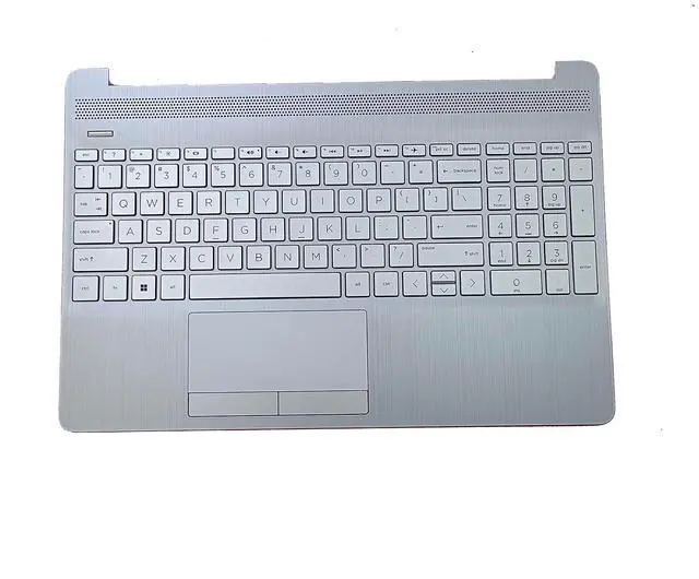Main image of Replacement for HP 15-DW 15S-DU 15S-DY 15-DW0081WM HP 15-DW1081WM 15-DW1083WM 15-DW0083WM Laptop Upper Top Cover Case Palmrest Non-Backlit Keyboard Touchpad Assembly Part L52023-001 Sliver