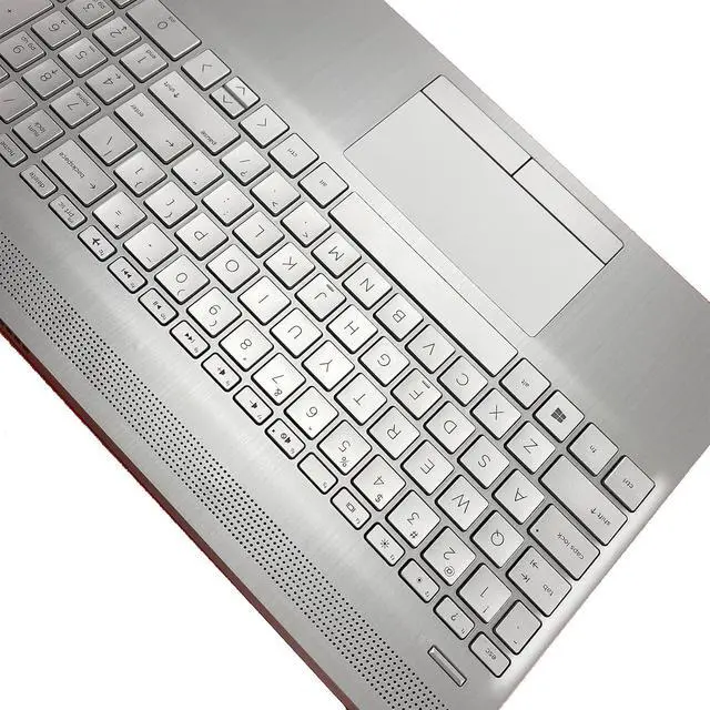 Alt view image 5 of 7 - Replacement for HP 15-DW 15S-DU 15S-DY 15-DW0081WM HP 15-DW1081WM 15-DW1083WM 15-DW0083WM Laptop Upper Top Cover Case Palmrest Non-Backlit Keyboard Touchpad Assembly Part L52023-001 Sliver