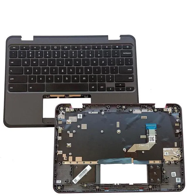 Alt view image 5 of 7 - Replacement for Lenovo Chromebook 100E 3th 82J7 82J8 WiFi Laptop Upper Top Cover Case Palmrest Keyboard Assembly Part 5M11C94663 Black