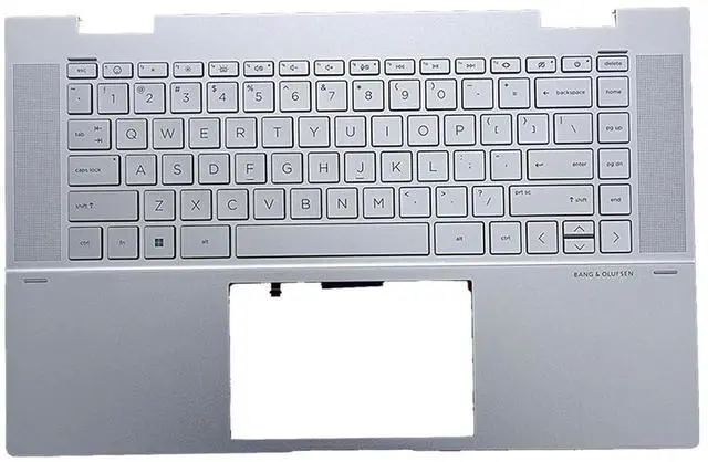 Main image of N09669-001 Replacement for HP Envy X360 15-EW Laptop Upper Top Cover Case Palmrest Backlit US Keyboard Assembly Part Silver
