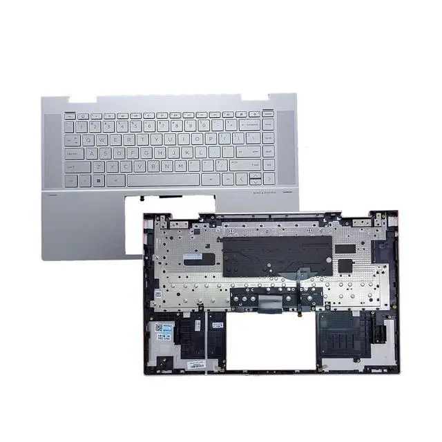 Alt view image 3 of 7 - N09669-001 Replacement for HP Envy X360 15-EW Laptop Upper Top Cover Case Palmrest Backlit US Keyboard Assembly Part Silver