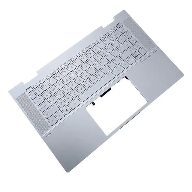 Alt view image 4 of 7 - N09669-001 Replacement for HP Envy X360 15-EW Laptop Upper Top Cover Case Palmrest Backlit US Keyboard Assembly Part Silver
