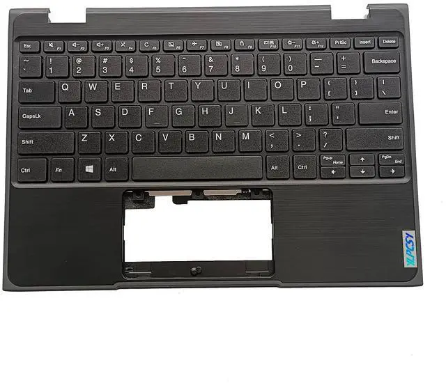 Main image of Replacement for Lenovo 100e 2nd Gen Notebook 81M8 Laptop Upper Top Cover Case Palmrest Not-Backlight Keyboard Assembly Part 5CB0T77532 Black
