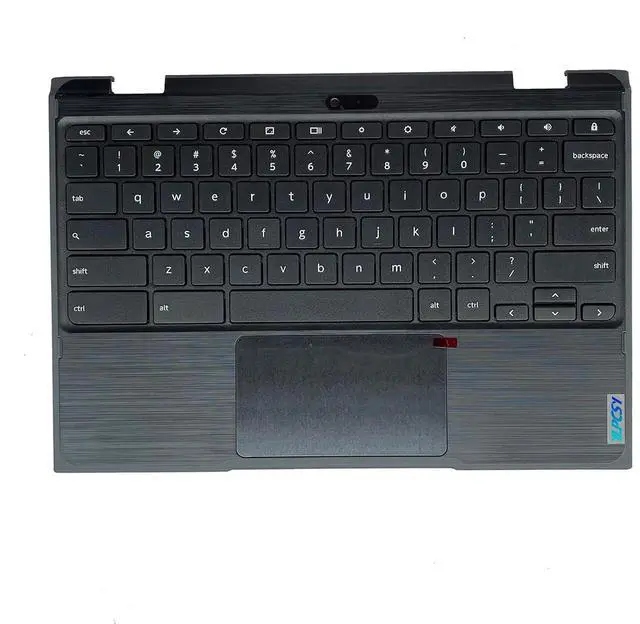 Main image of Replacement for Lenovo 300e Chromebook 2nd Gen 81MB Laptop Upper Top Cover Case Palmrest Not-Backlight Keyboard Touchpad Assembly Part with Camera 5CB0T79500 Black
