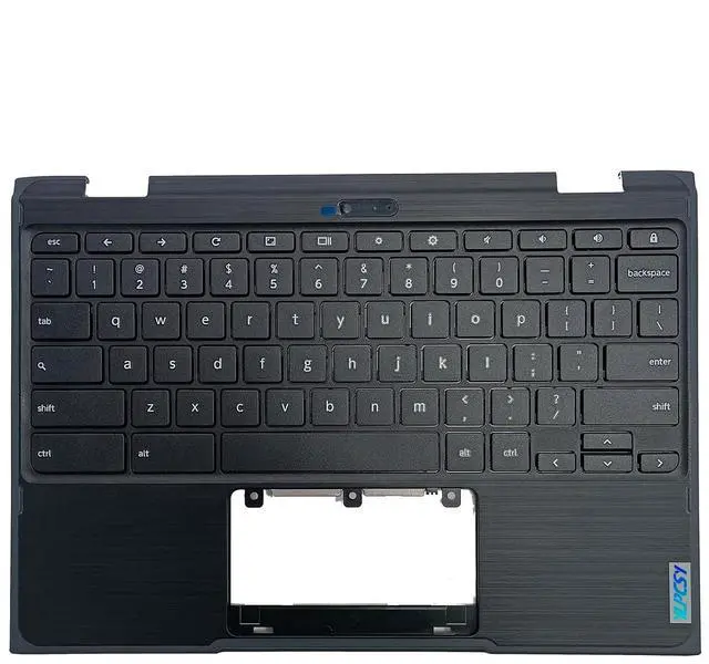 Main image of Replacement for Lenovo 300e Chromebook 2nd Gen 81MB Laptop Upper Top Cover Case Palmrest Not-Backlight Keyboard Assembly Part with Camera 5CB0T79500 Black
