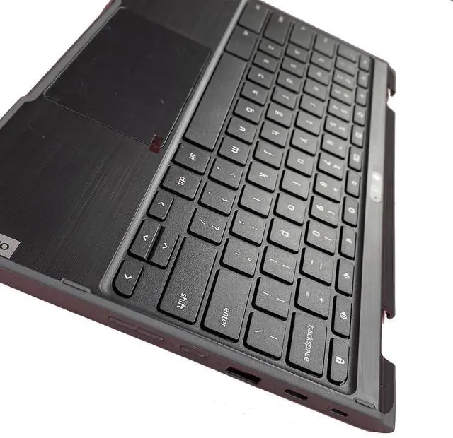 Alt view image 7 of 7 - Replacement for Lenovo 300e Chromebook 2nd Gen 81MB Laptop Upper Top Cover Case Palmrest Not-Backlight Keyboard Touchpad Assembly Part with Camera 5CB0T79500 Black