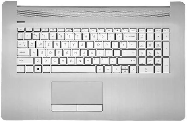 Main image of Replacement for HP 17t-by 17z-ca 17-by 17-ca Laptop Upper Top Cover Case Palmrest Not-Backlit Keyboard Touchpad Assembly Part with ODD L92785-001 2020 Year, Silver, 17.3 inch