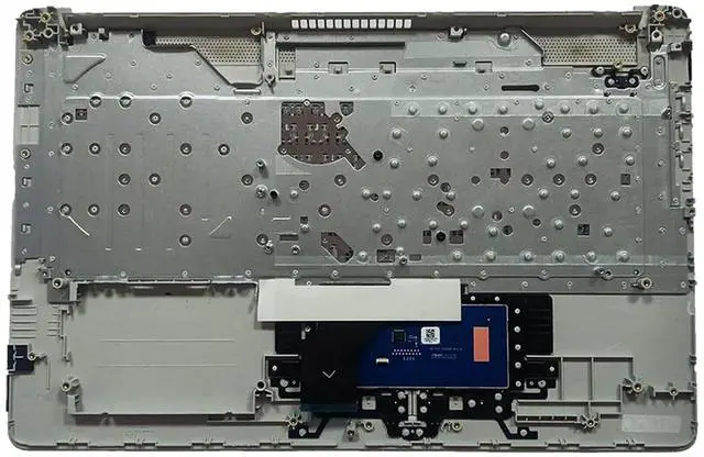 Alt view image 2 of 7 - Replacement for HP 17t-by 17z-ca 17-by 17-ca Laptop Upper Top Cover Case Palmrest Not-Backlit Keyboard Touchpad Assembly Part with ODD L92785-001 2020 Year, Silver, 17.3 inch
